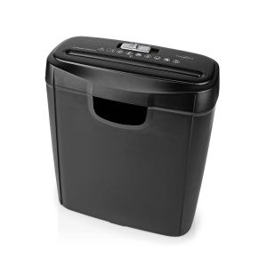 Nedis PASH112BKA4 Paper Shredder, 6 x A4 Pages, 10 L, DIN 2, 190 W, Black