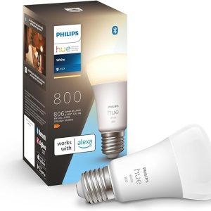 Philips Hue White A60 Smart LED Light Bulb with Amazon Echo and Alexa.