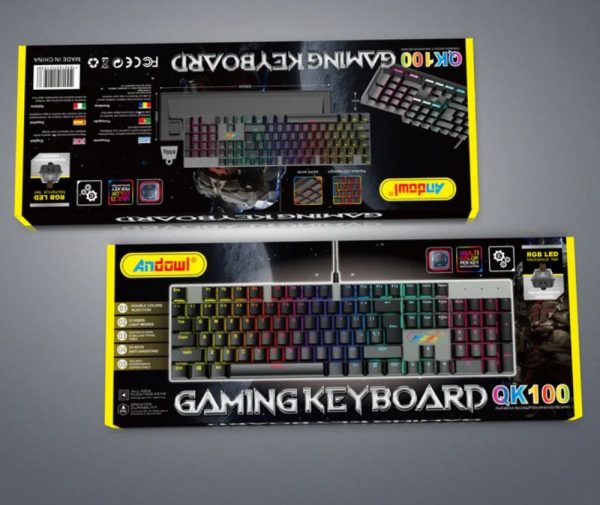 Andowl Gaming Keyboard with RGB backlight QK100