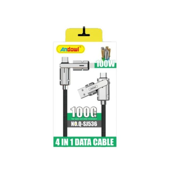 Andowl 1m Data Cable 100W 4 in 1