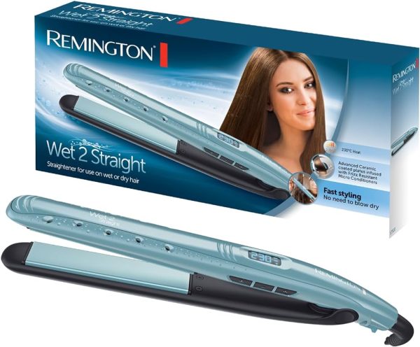 Remington S7300 Wet2Straight Ceramic Straightener with Frizz Resist Micro Cond
