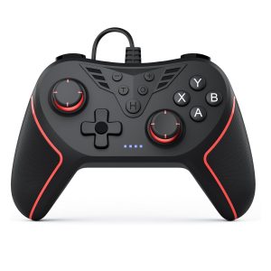 RivalPlay PC Controller with 2 Mapping Buttons, Wired Gamepad Joystick-Black