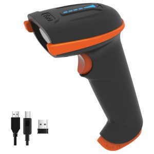 Tera Wireless Barcode Scanner Wireless 1D with Stand 2.4 GHz and USB Cable