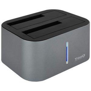 TOOQ  Dual SATA Bay Docking Station for 2.5" and 3.5" Drives, USB 3.0 / USB 3.1 Gen1, Compatible with USB 2.0, Offline CLONE Function