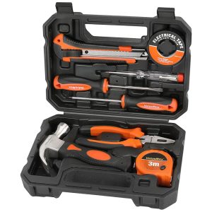 ValueMax 8-in-1 Tool Set, Tension Tester, Hammer, Cutter, Screwdriver, Universal Pliers, Portable Tool Kit for Home and Office Repair