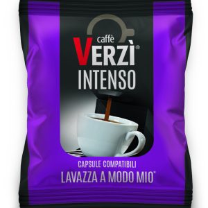 Verzi 50 Capsules Compatible with Lavazza® A Modo Mio® Machine, Aroma Intenso Coffee