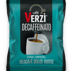 Verzi 50 Capsules Compatible with Nescafé® Dolce Gusto® Machine, Decaffeinated Coffee