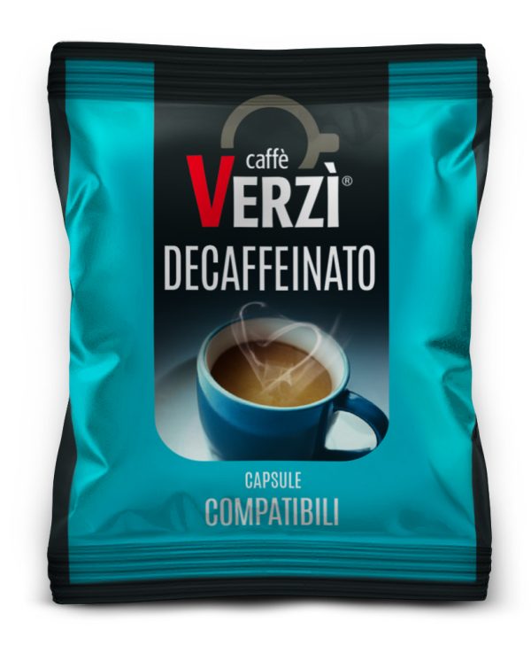Verzi 50 Capsules Compatible with Nespresso Machine, Decaffeinated Coffee