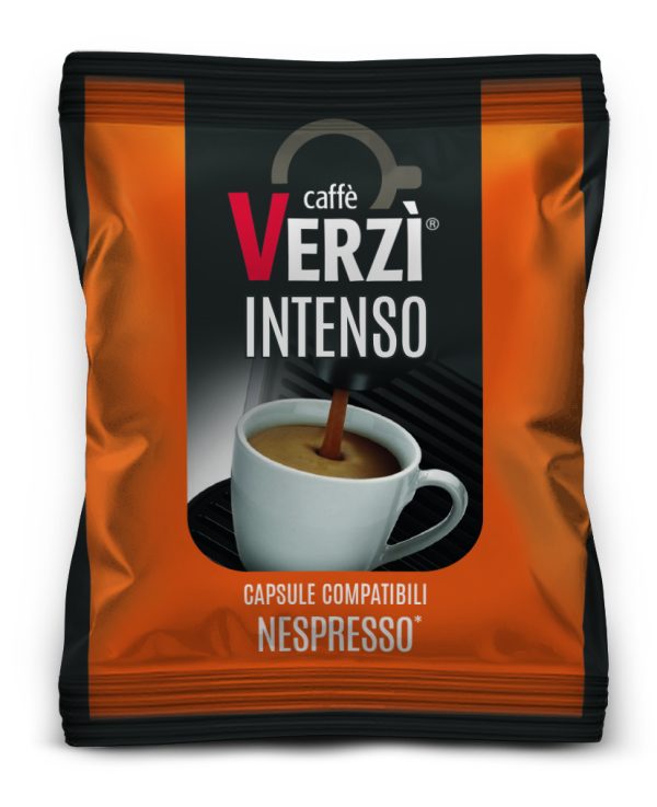Verzi 50 Capsules Compatible with Nespresso Machine, Aroma Intenso Coffee