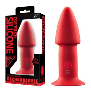 Rechargeable Buttplug 5 inch Red