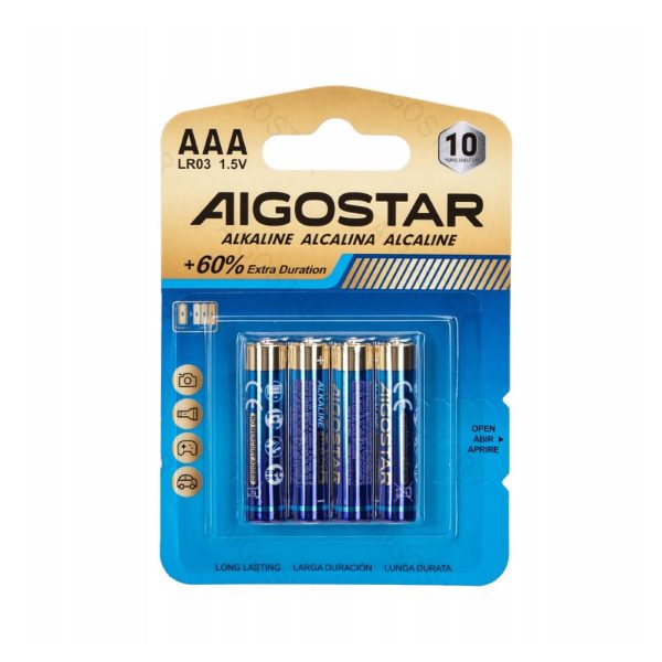 Aigostar Alkaline battery LR03 4B 1.5V 4pcs