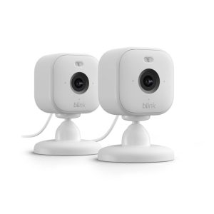 Blink Mini 2 | Plug-in Smart Security Camera with HD, 2 Cameras (White)