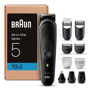 Braun MGK5445 Series 5 All-In-One Beard Care Bodygroomer Set, 10-in-1