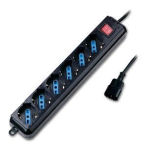 Atlantis Multi-socket Atlantis 6 Position Schuko Switch Black