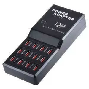Andowl Charging Station with 12 USB-A Ports 60W in Black