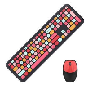 Wireless keyboard + mouse set MOFII 666 2.4G black & red