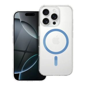 Drop Glue Colorful Ring Mag Cover with MagSafe for iPhone 16 Pro Light Blue