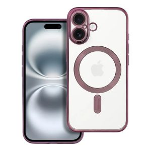 ELECTRO MAG COVER case compatible with MagSafe for iPhone 16 deep purple