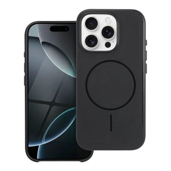 Glossy Mag Cover compatible with MagSafe for iPhone 16 Black