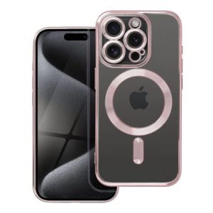 ELECTRO MAG COVER case compatible with MagSafe for iPhone 15 Pro rose gold