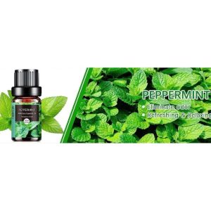 AESHORY Pepper Mint Essential Oil – 10ml | 100% Pure, Floral & Natural for Diffusers