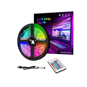 LED TV Backlight, 2M 60LEDs USB Powered Multi Color SMD 5050 Lights Strip Kit with 24 Key Remote Control for Flat Screen TV, PC Monitor, Party Decor