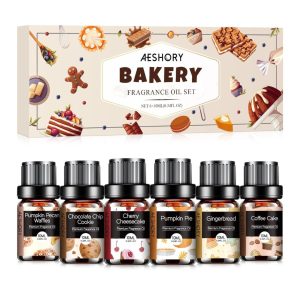 AESHORY Essential Oil Set of Bakery Aroma 6 x 10 ml