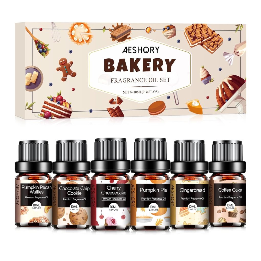 AESHORY Bakery Fragrance Oil Set 6 x 10ml