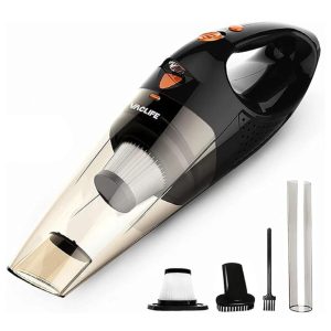 VacLife VL189 Wireless Handheld Car Vacuum – Portable, Rechargeable, with 2 Filters (Orange)