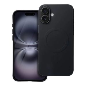 SILICONE MAG COVER (big hole) with MagSafe for iPhone 16 Plus Black
