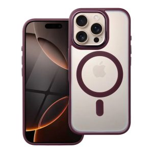 MATTE MAG COVER with MagSafe for iPhone 16 Pro Plum Red