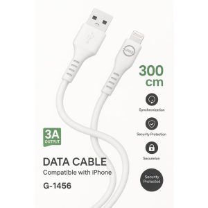 Aurez G-1456 iPhone Data Cable – 3A, 300 cm