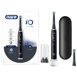 Oral-B Rechargeable Electric Toothbrush iO 6N White, 1 Electric Toothbrush, 2 Replacement Heads, Travel Case with Charger