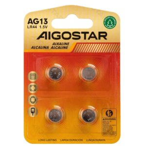 Aigostar Button Cell AG13 LR44 1.5V Pack of 4