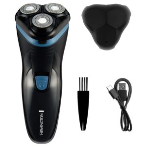 Remington R1000 Men's Rotary Electric Shaver Flexible Blades & Pivoting Neck, Cordless Use
