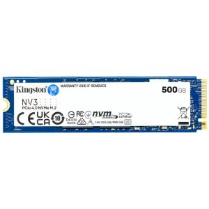 Kingston NV3 500GB M.2 2280 NVMe SSD | PCIe 4.0 Gen 4x4 | Up to 5000 MB/s