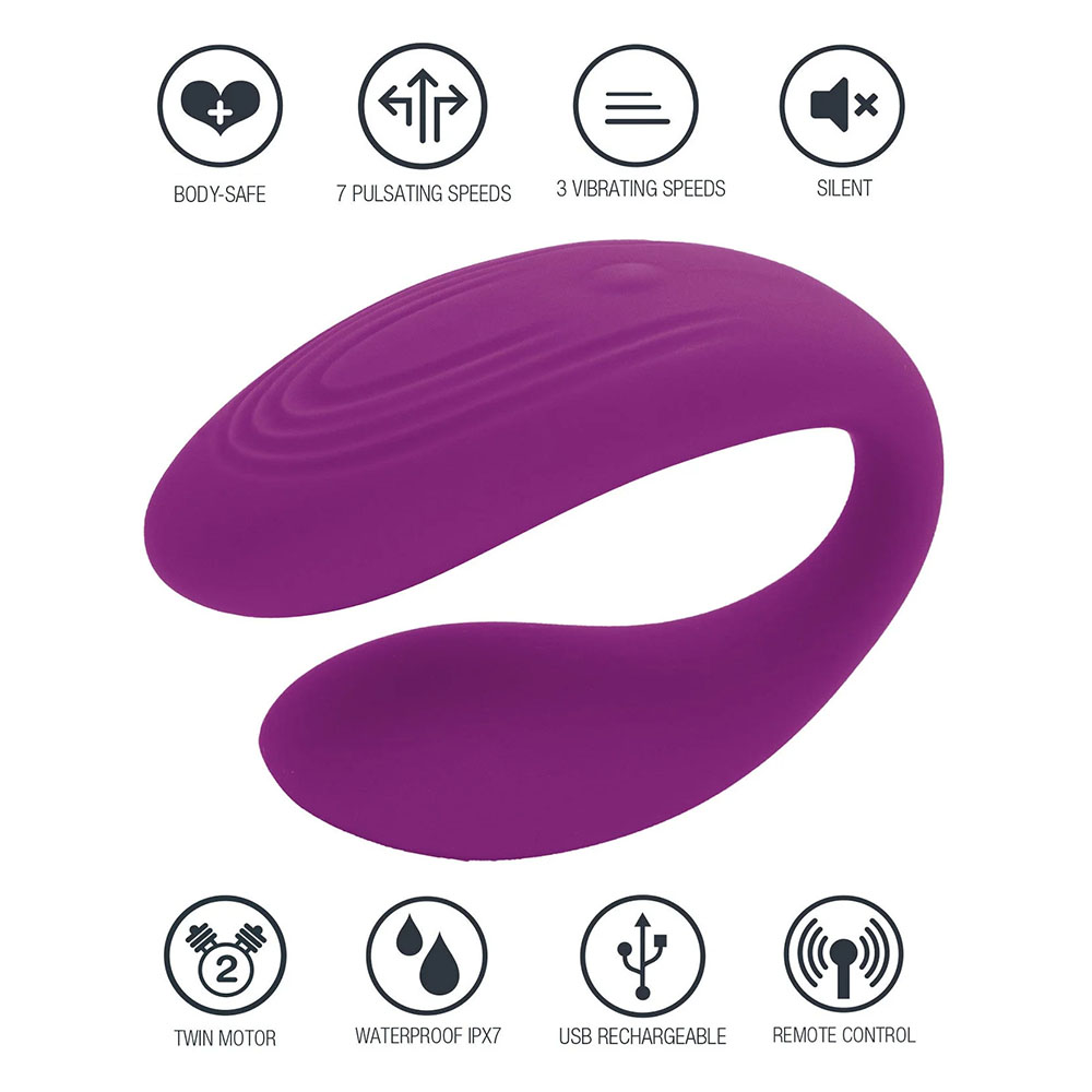 Bound Love Couples Vibrator Purple