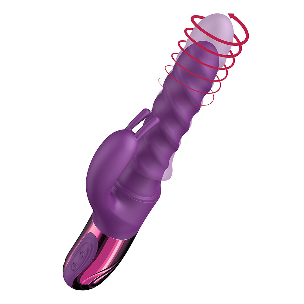 Swirl Rabbit Vibrator Purple