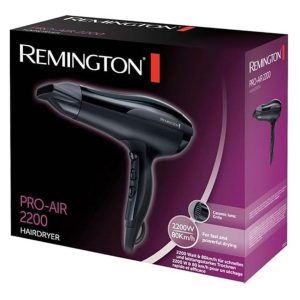 Remington Pro-Air, 2200W Hair Dryer with Ions for Brighter and Less Frizzy Results, Black