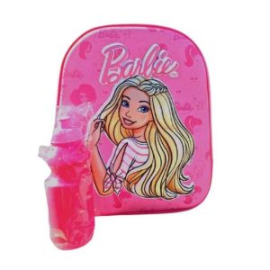 3D Barbie Kindergarten Backpack With Water Bottle