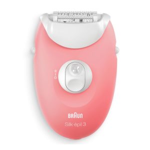 Braun Silk-épil 3, Wired Epilator for Hair Removal, Attachments for Razors, Trimmer and Massage