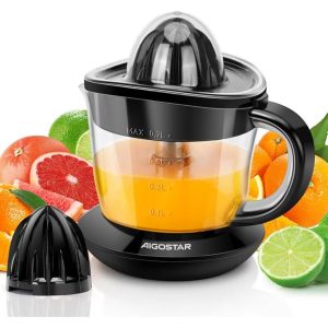 Aigostar Thomas Electric Citrus Press – 40 W, 0.7 L Capacity, Two-Way Rotation and Drip-Proof Spout