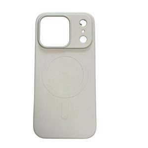 SILICONE MAG COVER (big hole) with MagSafe for iPhone 17 Pro Titanium