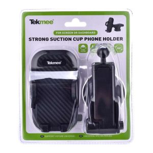 TEKMEE Strong Suction Cup Phone Holder – Universal Car Mount for Dashboard or Windshield