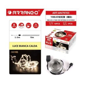Arrango AN79703 10 m Warm White LED Rope Light (8 Modes, IP44)