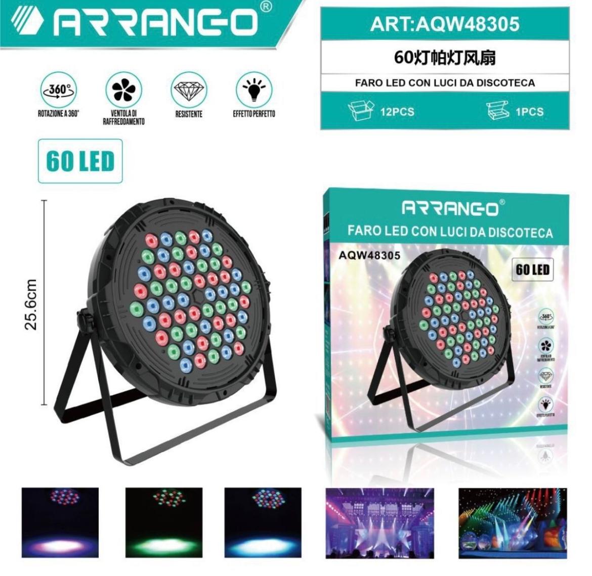 Arrango AQW48305 LED Disco PAR Light (60 LED, RGB, DMX)