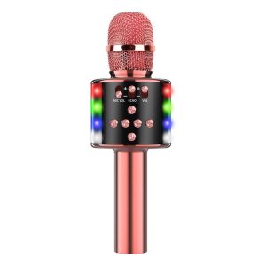 Allpress Wireless Bluetooth Microphone & Speaker – Portable Karaoke Mic with LED Effects (1200mAh)