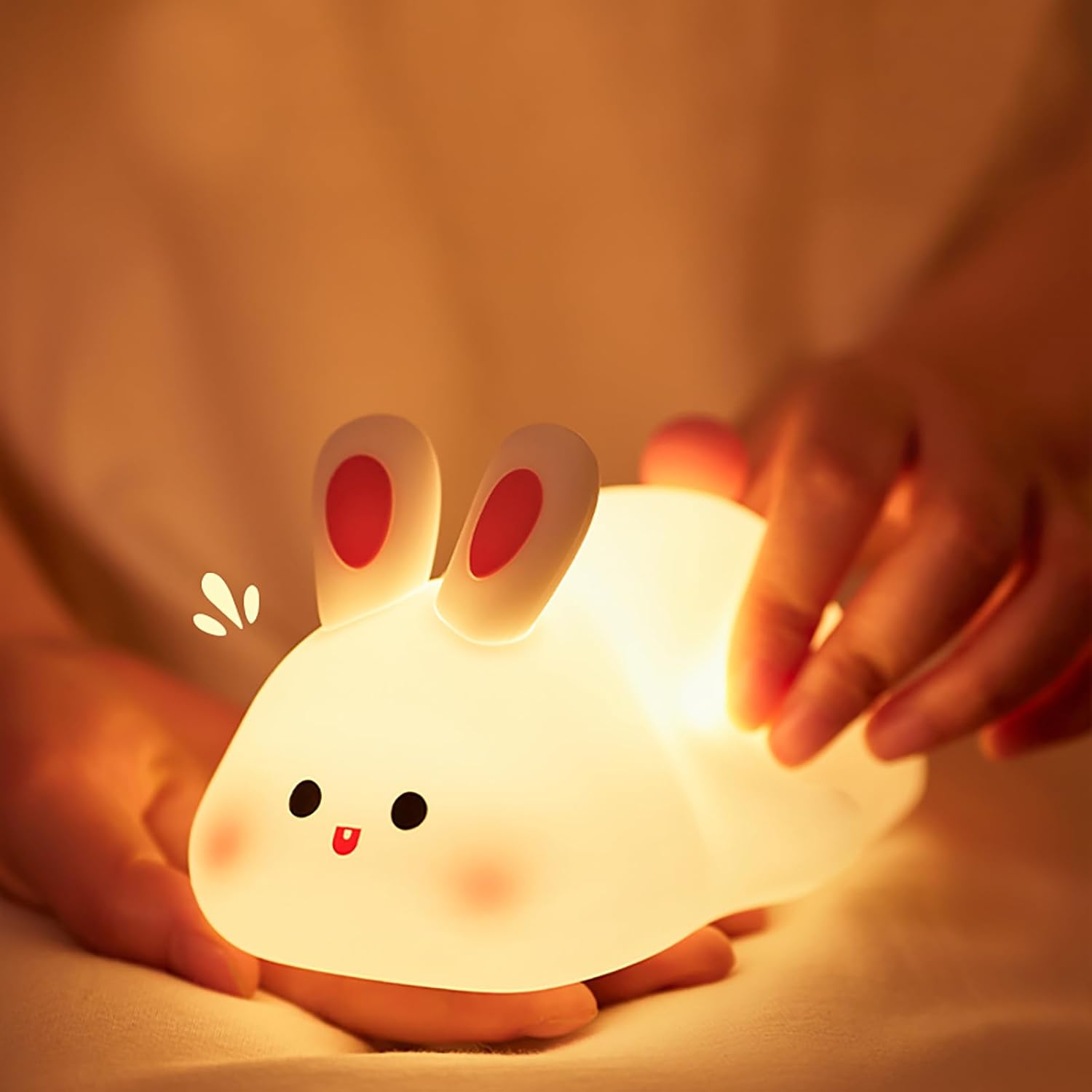 Arrango AT60803 Rechargeable Night Light (Bunny, Silicone, USB-C)