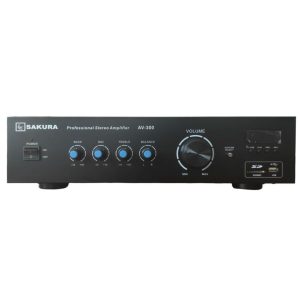 Sakura AV-300 Stereo Amp – High-Power 2-Channel Audio Amplifier with USB & SD Inputs