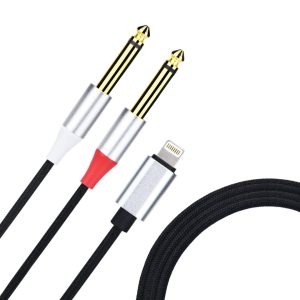 Arrango AZJ60569 Lightning to Dual 6.35mm Jack Audio Adapter Cable – 150cm High-Fidelity Audio Line